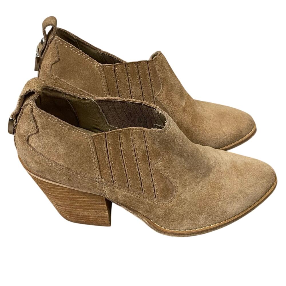 Chinese Laundry Brown Suede Heeled Boots with Bohemian Charm